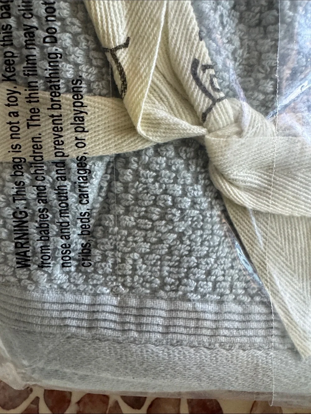 NWT Yala Organic 100% Cotton Washcloth Set of 4 Grey soft Quality contemporary